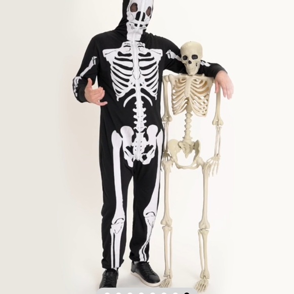 Tipsy Elves Black and White Skeleton Jumpsuit - Picture 2 of 5